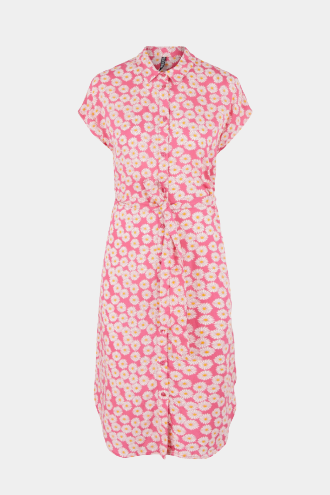 kjole, dress, t-shirt, kortærmet, v-hals, pink, lyserød, blomster, blomsteprint, skjortekjole, viskose, blød, soft, let, tung, modal, hverdag, fin, fest, sommerkjole, strandkjole, cool