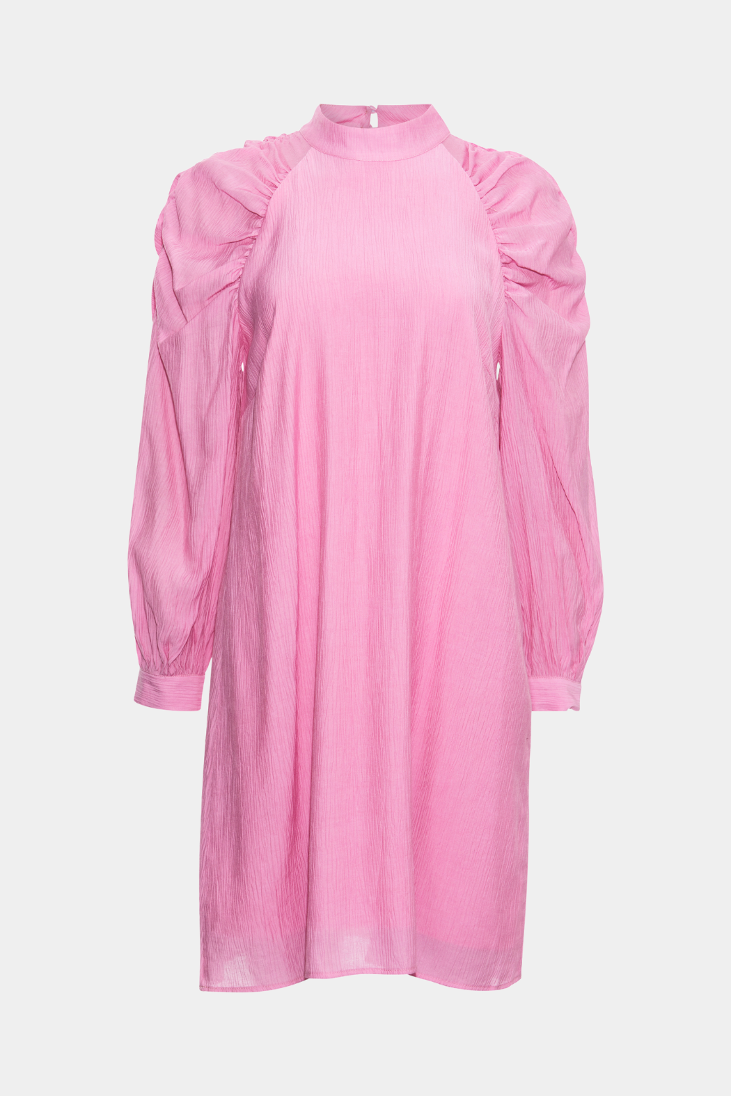 pink, lyserød, bubblegum, puf, flæser, højhals, fin smuk, elegant, klassisk, feminin, rå, cool sej, unik, musthave, fest, hverdag