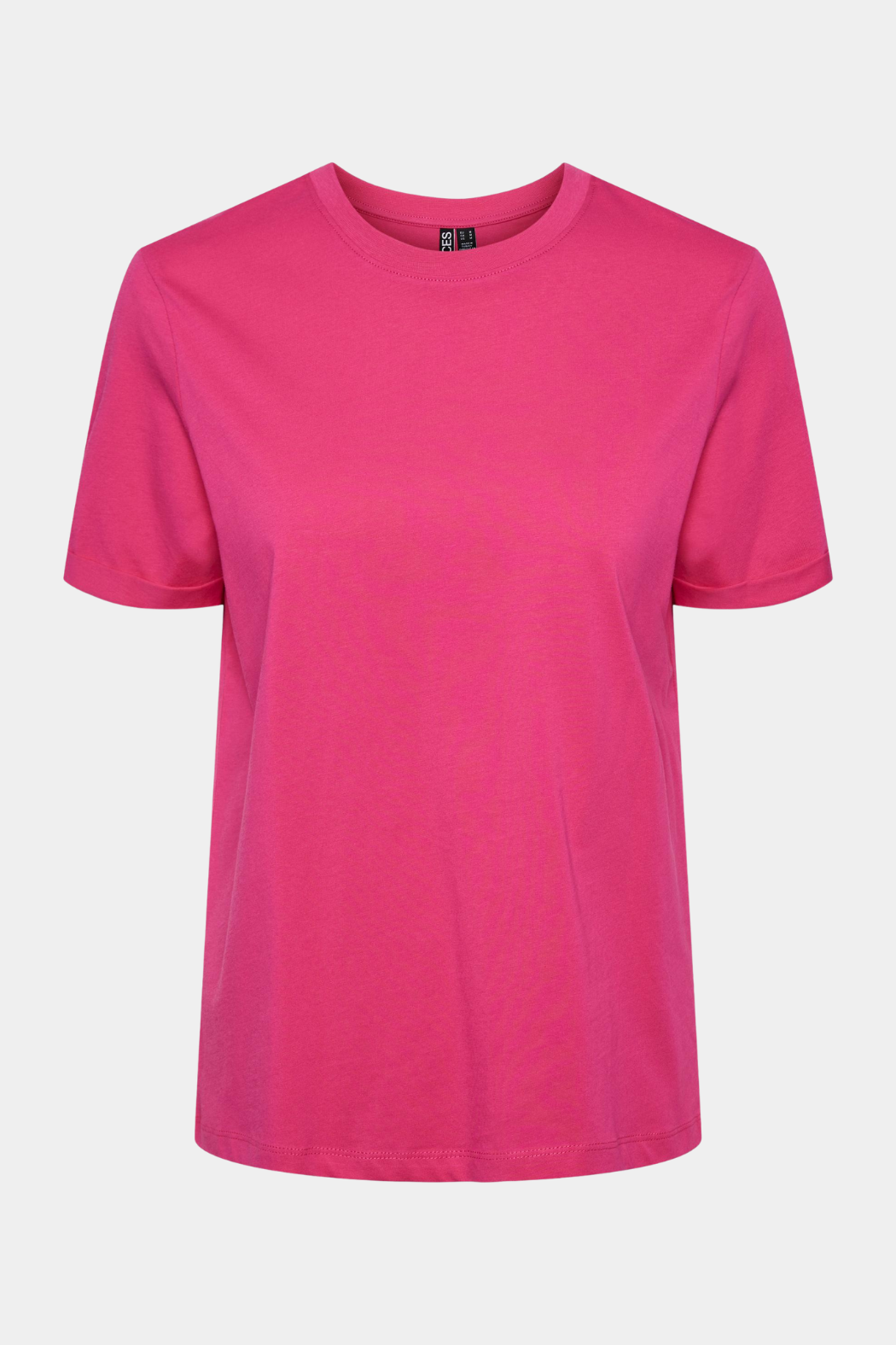 t-shirt, top, bluse, blouse, basic, basis, klassisk, pink, lyserød, bomuld, økologisk, organic, soft, blød, opsmøg, kortærmet, rund hals, hverdag, fin, fest, kvinde, dame, woman, unisex